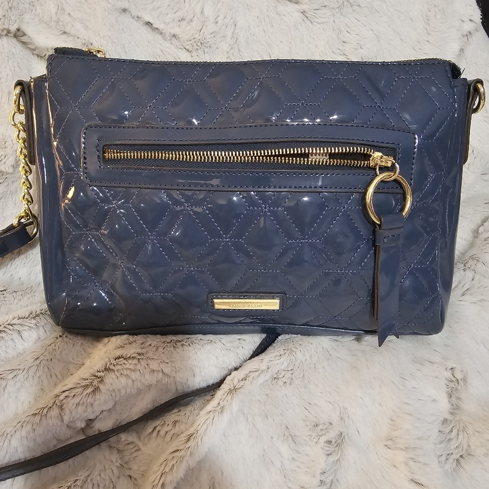 Blue Patent Crossbody purse & wallet